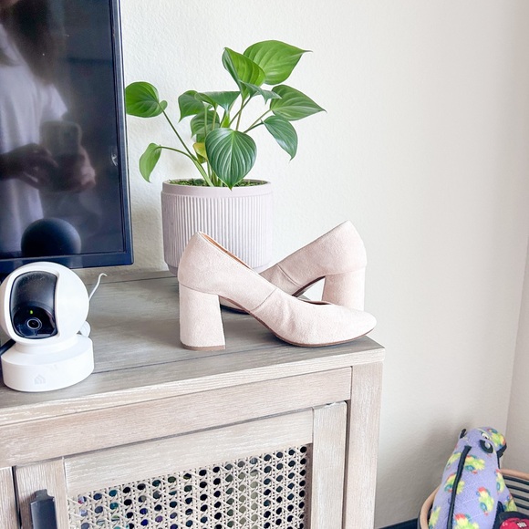 SEZANE Women's Alice High Heel Pump Suede Leather White Size 36 - Picture 8 of 9